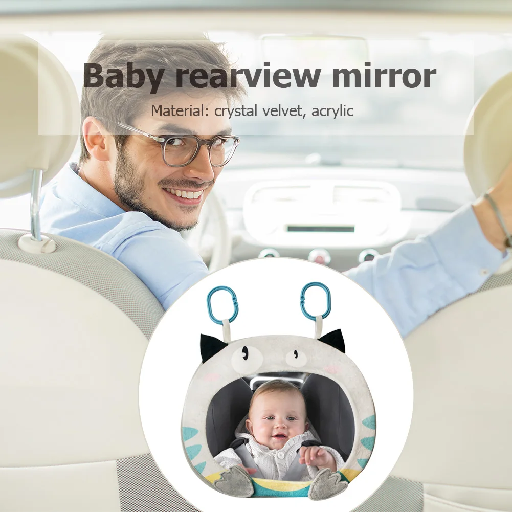 

Регулируемое широкоугольное Автомобильное зеркало заднего вида для детского сиденья, зеркало для безопасности, монитор для ухода за младе...