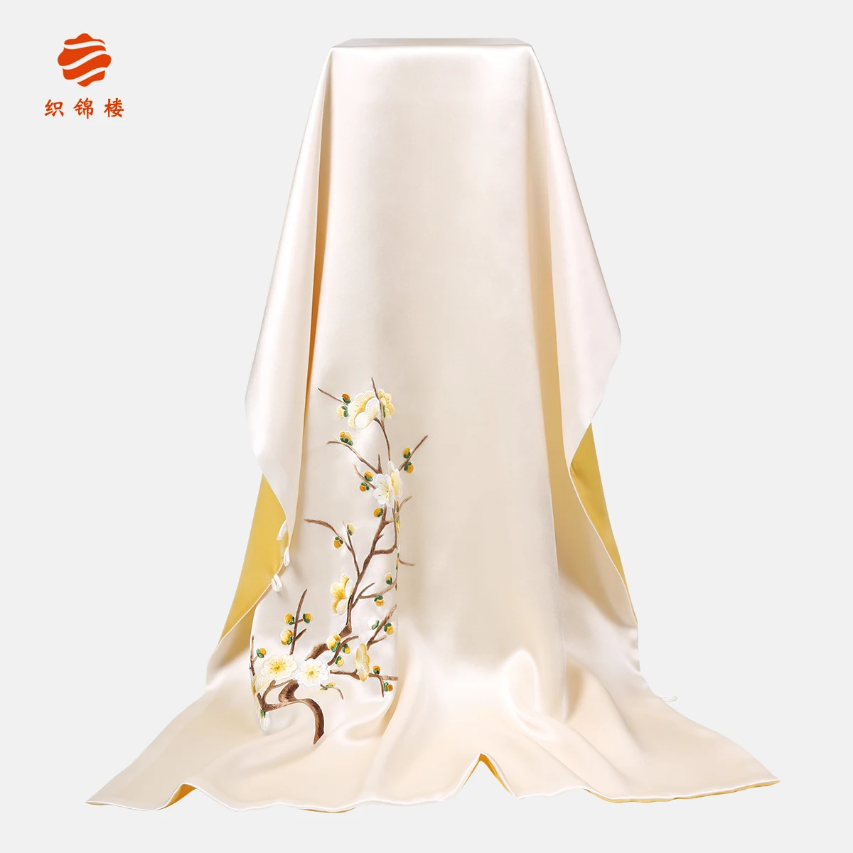 

★Brocade floor su embroidery scarf mulberry silk silk scarves female long ancient plum flower dish buckle shawl dress