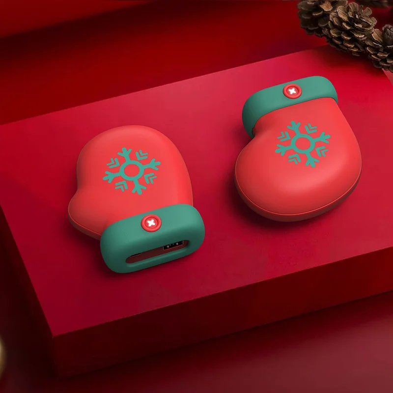 

Рождественская маленькая грелка для рук с USB зарядкой, перчатки с подогревом, головной убор, портативное зарядное устройство, многофункцион...