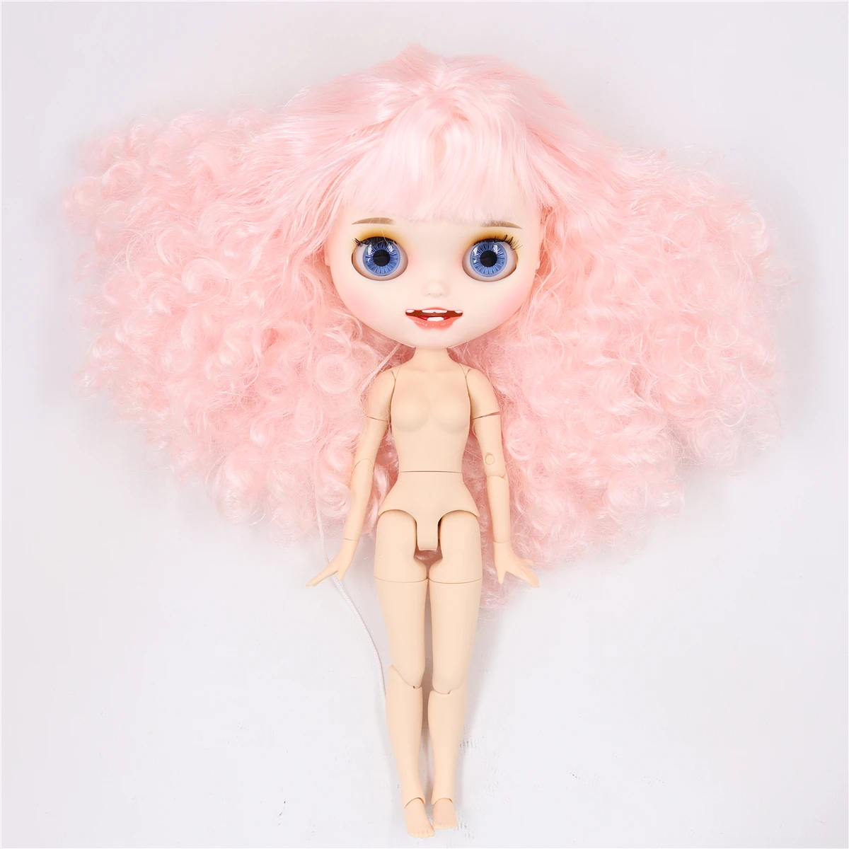 Ледяная кукла DBS Blyth белая кожная на заказ 1/6 bjd игрушка матовое лицо розовые