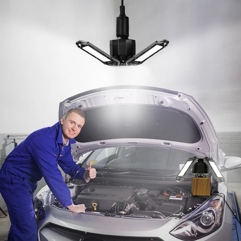 Светодиодный гаражный светильник 110 В 220 промышленный потолочный E27 50 Вт 100 360