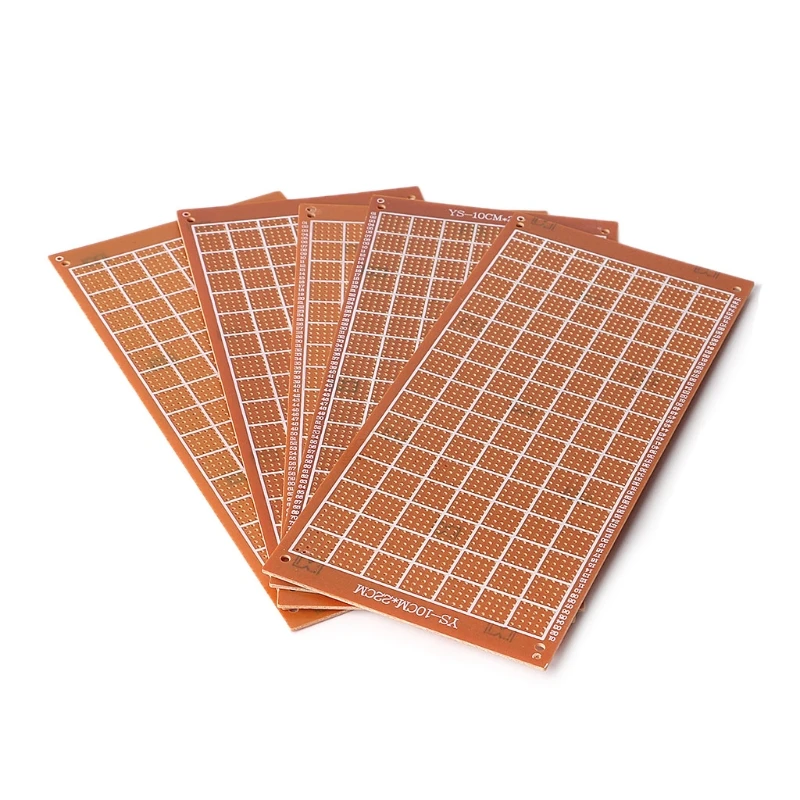 5x универсальная бакелитовая пластина DIY Прототип PCB прямоугольник отверстие