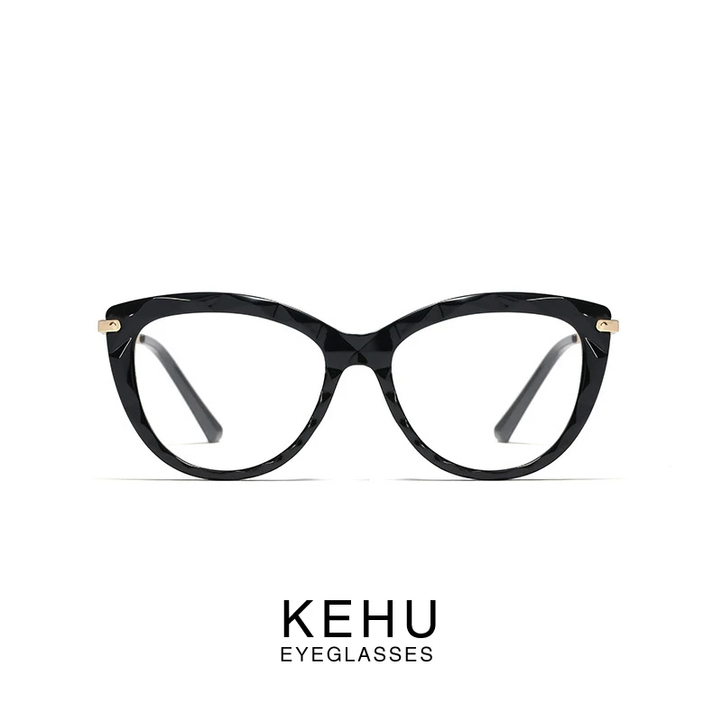 KEHU, модный дизайн, овальные очки для женщин, новинка, кристальная текстура, оправа для очков, весенние ноги, прочные, UV400 линзы, очки XH12