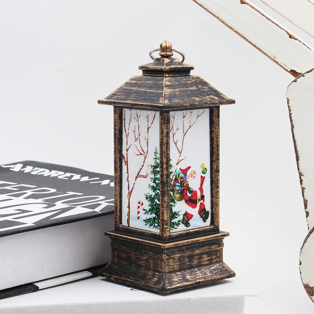 Праздничный фонарь Рождественское украшение для дома винтажный светодиодный