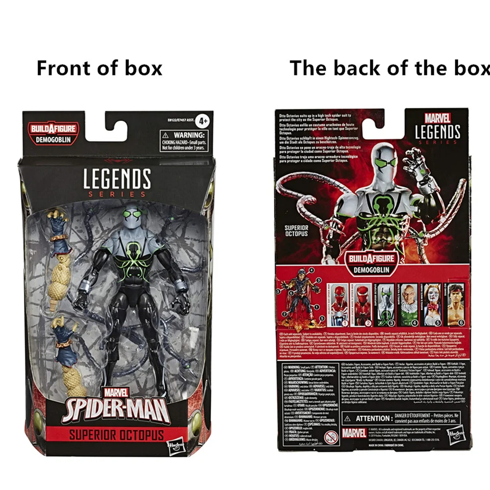 

Marvel SpiderMan Legends Series Collectible Action Figure Superior Octopus Toy With Build-A-Figurepiece & Accessories