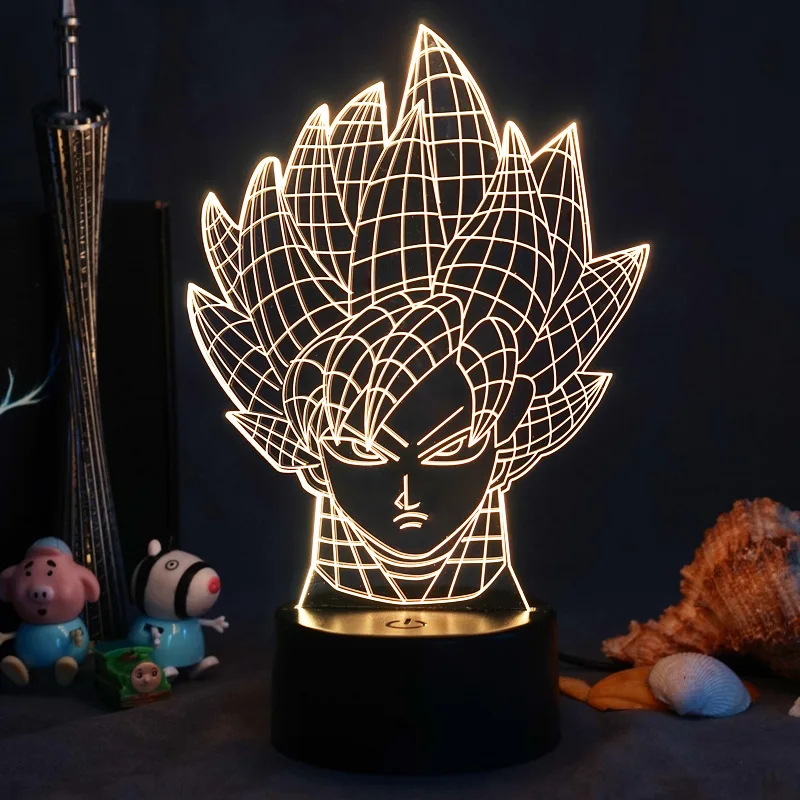 

TAKARA TOMY Dragon Ball 3d ночной Светильник 7/16 Цвет сенсорный светодиодный светильник детская игрушка студенческого общежития настольная лампа пода...