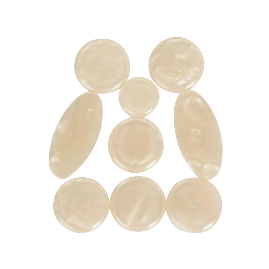 9 Pieces White Shell Key Button Inlays for Alto Tenor Soprano Saxophone Sax | Спорт и развлечения