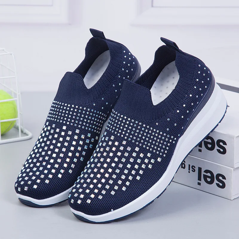 

Women's Shoes Fashion Casual Breathable Mesh Shoes One-step Elderly Walking Women Sneakers Soft-soled Comfortable Mother Shoes