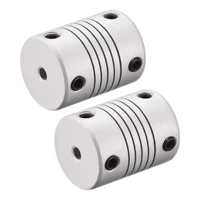 uxcell 3mm to 4mm aluminum alloy shaft coupling flexible coupler motor connector joint l25xd19 silver2pcs
