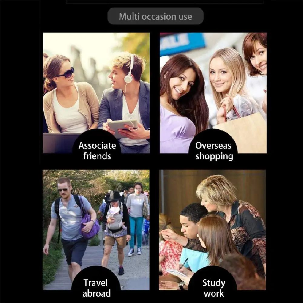 Портативный интеллектуальный переводчик голоса 41 язык сенсорный экран 2 0 дюйма Wi