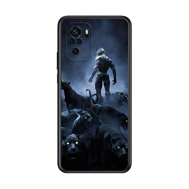 

Black Panther Marvel Avengers Super Hero For Xiaomi Redmi Note 10S 10 9T 9S 9 8T 8 7S 7 6 5A 5 4X 4 Pro Max 5G Black Phone Case