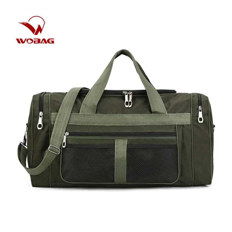 WOBAG Мужская модная переноска на выходные сумки Водонепроницаемая нейлоновая Дорожная сумка Повседневная Большая вместительная сумка через плечо классическая сумка