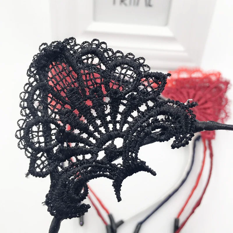 Женская резинка для волос и повязка на голову модная черного цвета шнуровке с