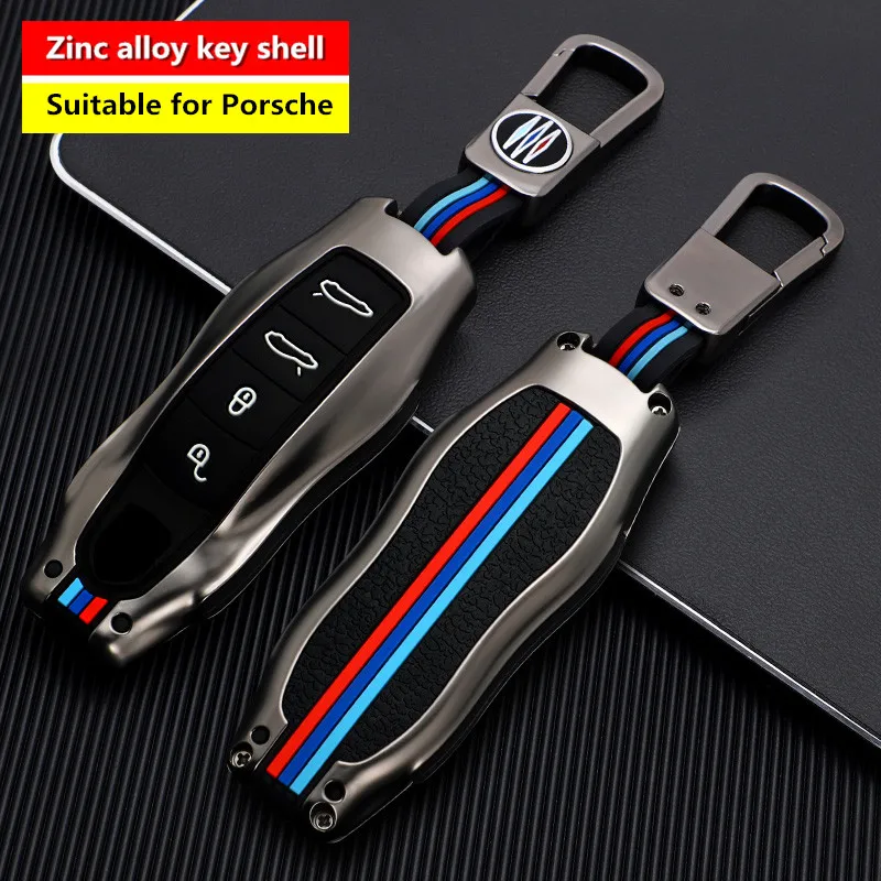 

Zinc Alloy Car Key Case Cover for Porsche 911 711 Macan Cayenne Boxster 981 Spyder 918 Carrera 991 Panamera 970 Key Chain