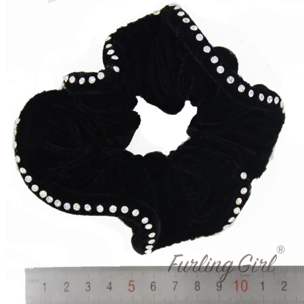 Женская бархатная резинка для волос Furling Girl 1 шт. эластичная с кристаллами женский