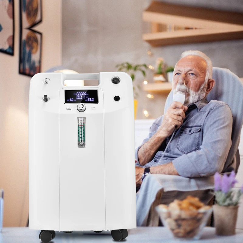 

AUPORO 5L Medical Oxygen Concentrator Machine 93% high Oxygen Machine for Medical and Home Use Without Battery AC 110V/220V