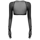 Новинка, женские летние прозрачные сетчатые перчатки, топы, Пляжная Солнцезащитная футболка с длинным рукавом и рукавом-крылышком, футболка, короткий топ, клубная одежда