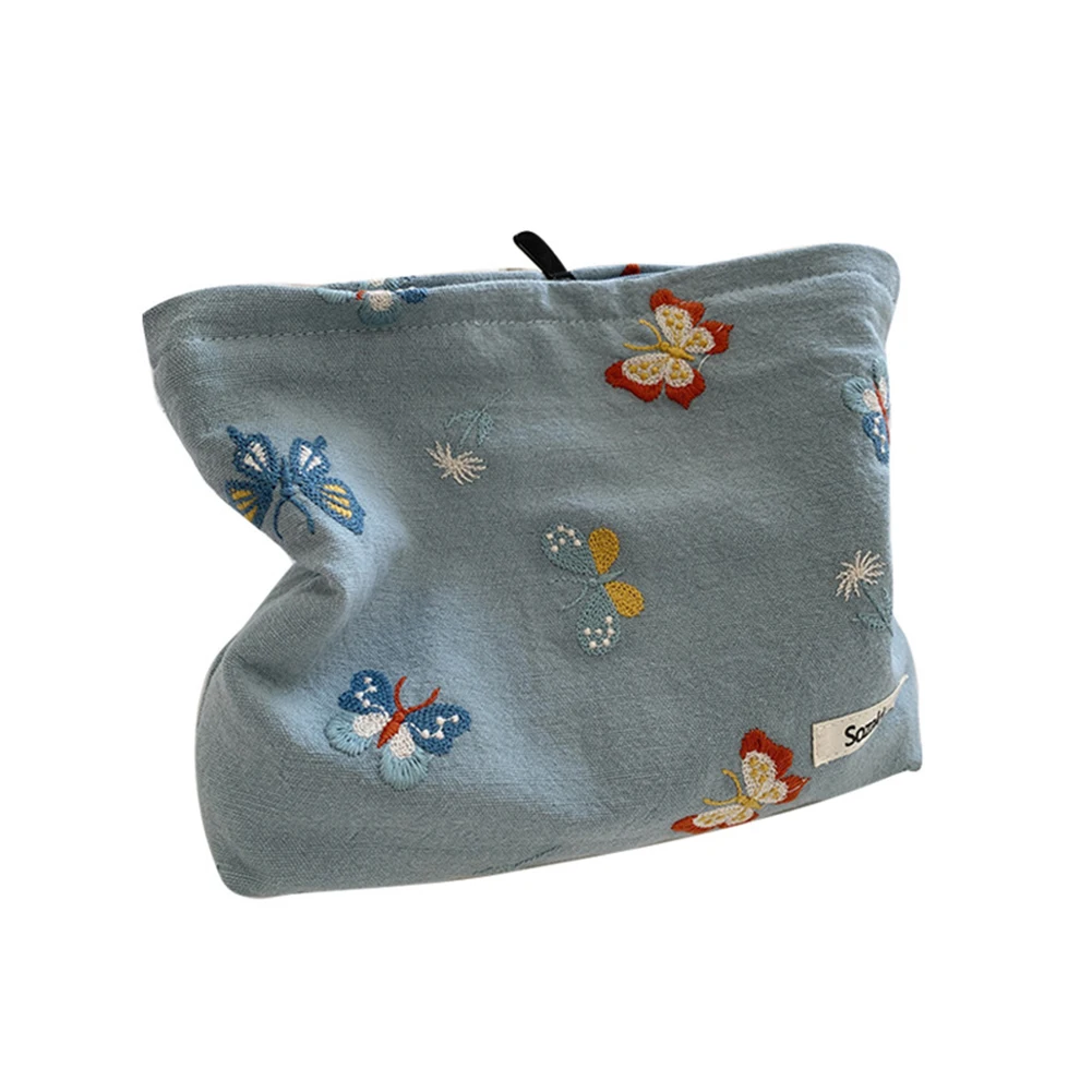 

Women Cosmetic Bag Butterfly Toiletry Makeup Case Zipper Handbag for Girl Daily Leisure Shopping Top-Handle Bags