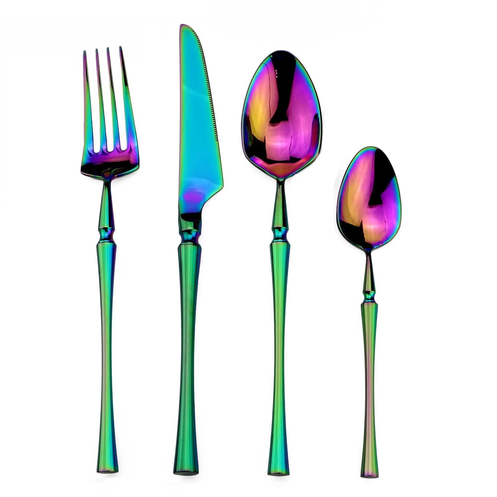 4Pcs/3Pcs/2Pcs Luxury Cutlery Colorful Dinnerware 304 Stainless Steel Flatware Dinner Knife Fork Spoon Tableware Hotel Home Use | Дом и сад