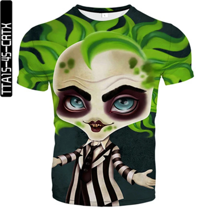 

New spring/summer creative pattern 3D printing short sleeve casual fashion men's and women's t-shirt trends