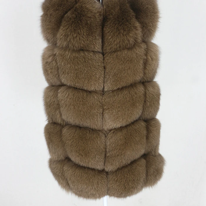 Женская куртка с воротником-стойкой OFTBUY уличная теплая из натурального меха лисы