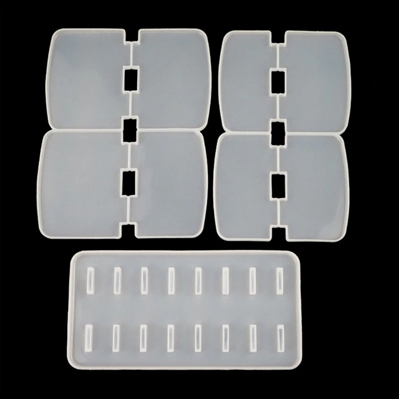 

Crystal Epoxy Resin Mold Cosmetic Eyeshadow Tray Storage Rack Casting Silicone Mould Handmade Makeup Bracket Holder Mold