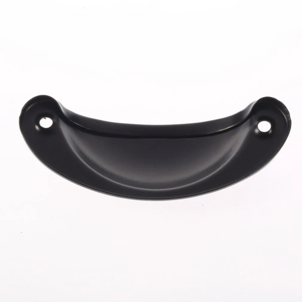 

New Shell-shaped black Vintage Zinc Alloy Door Cabinet Drawer Box Bin Furniture Handles Cup Pull Knob Light weight