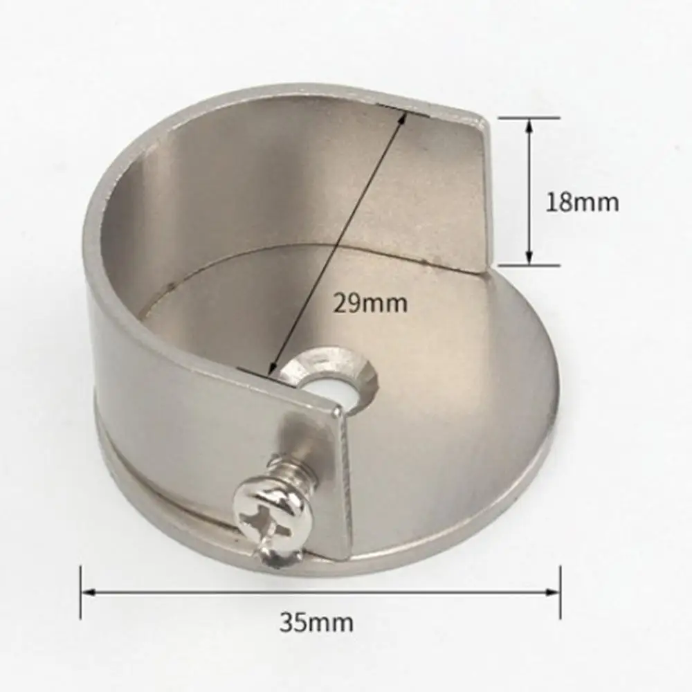 2Pcs 28mm Recessed Curtain Rod Bracket Holder for Window Drapery Wardrobe Pole Surportor | Обустройство дома
