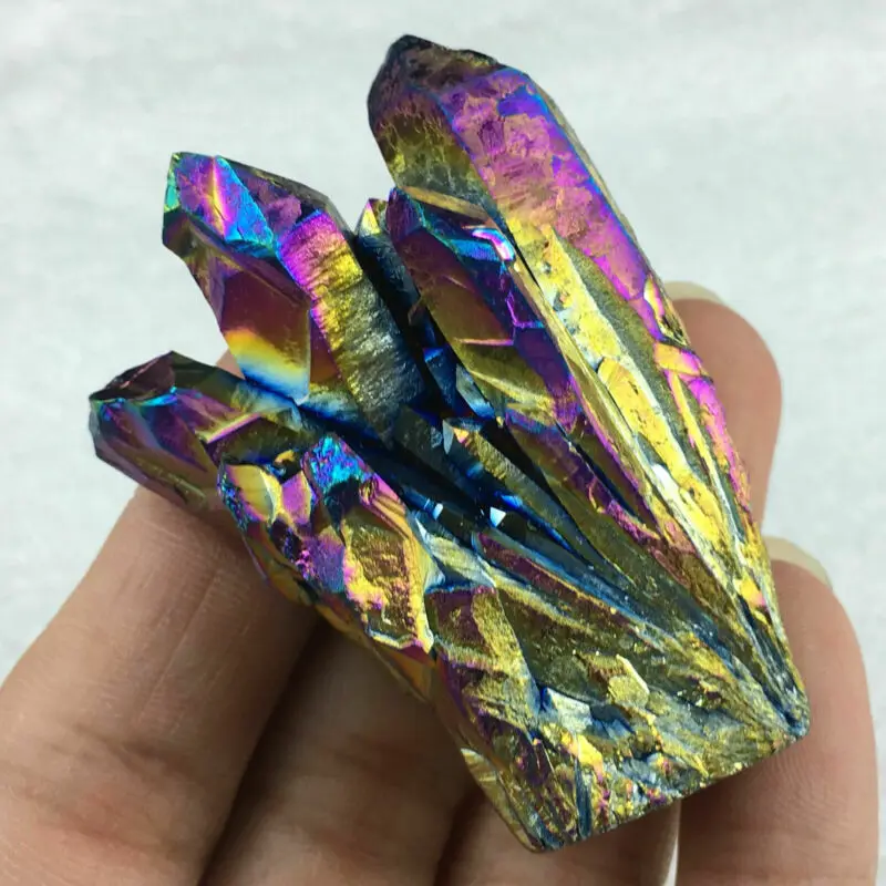 Natural Quartz Crystal Rainbow Titanium Cluster Mineral Specimen Healing 30-100g | Дом и сад