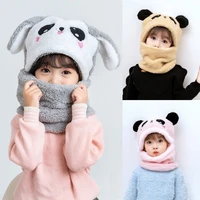 baby autumn winter hat and scarf cap earmuffs warm hat for children neck and ear