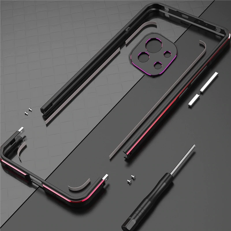

For Xiaomi Mi 11/ Mi 11 Pro / Mi 11 Ultra Aluminum metal bumper Frame Slim Cover Phone Case+ Carmera Protector