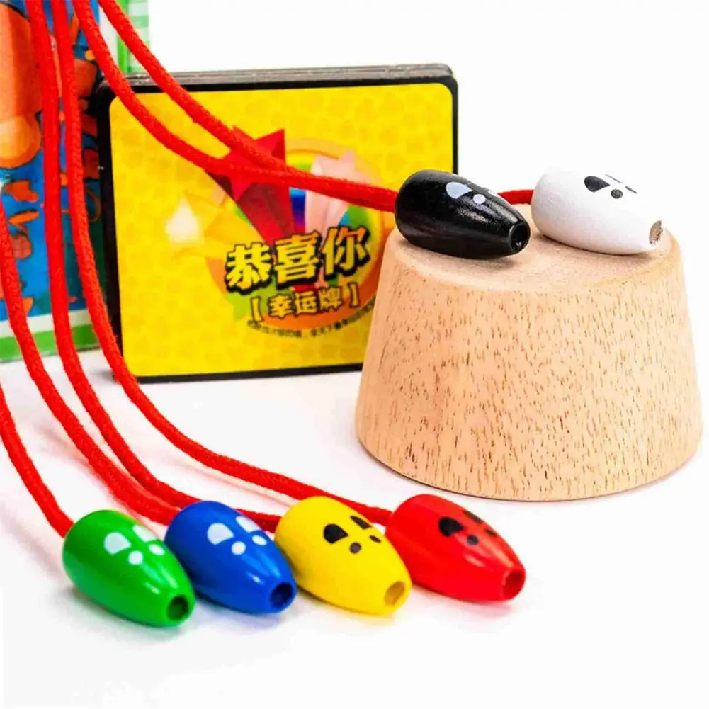 

Newest Wooden Mouse Catching Game Creative Children Interactive Wooden Toys Cat Catch Mouse Desktop Game Children Toys Gifts