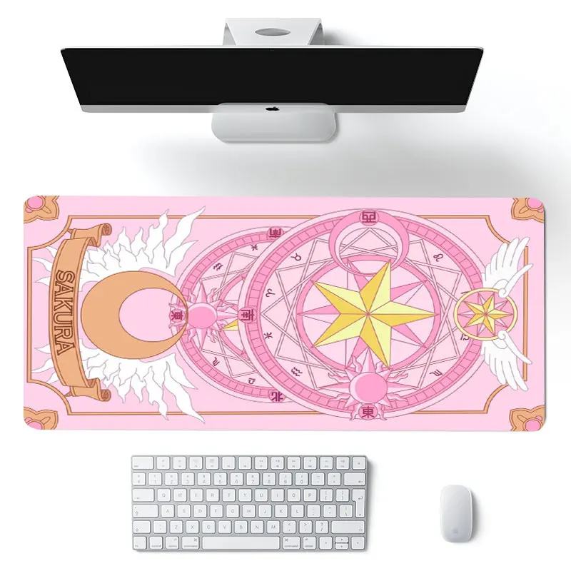 

Anime Cardcaptor Sakura Mousepad Gamer Cute 900x400mm kawaii Large Gaming Mouse Pad XL Locking Edge Laptop Notebook Desk Mat