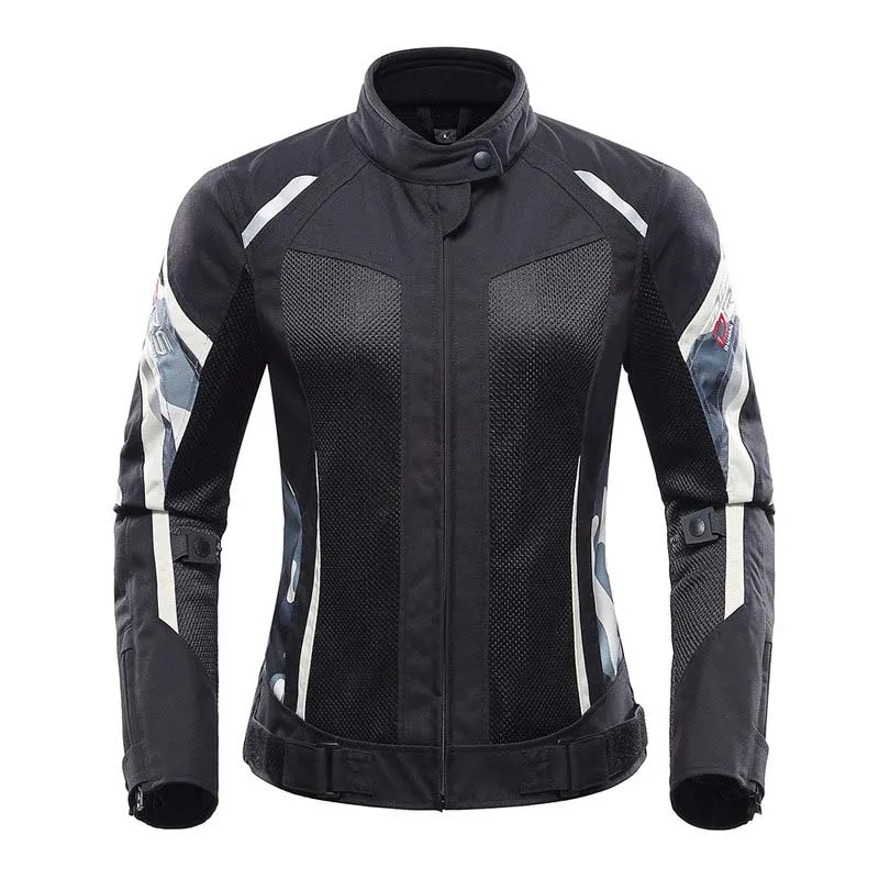 Black Jacket DUHAN, Женская мотоциклетная куртка, брюки, летняя женская мотоциклетная куртка для мотокросса, одежда, брюки, костюмы с CE протектором - Цвет: Black Jacket