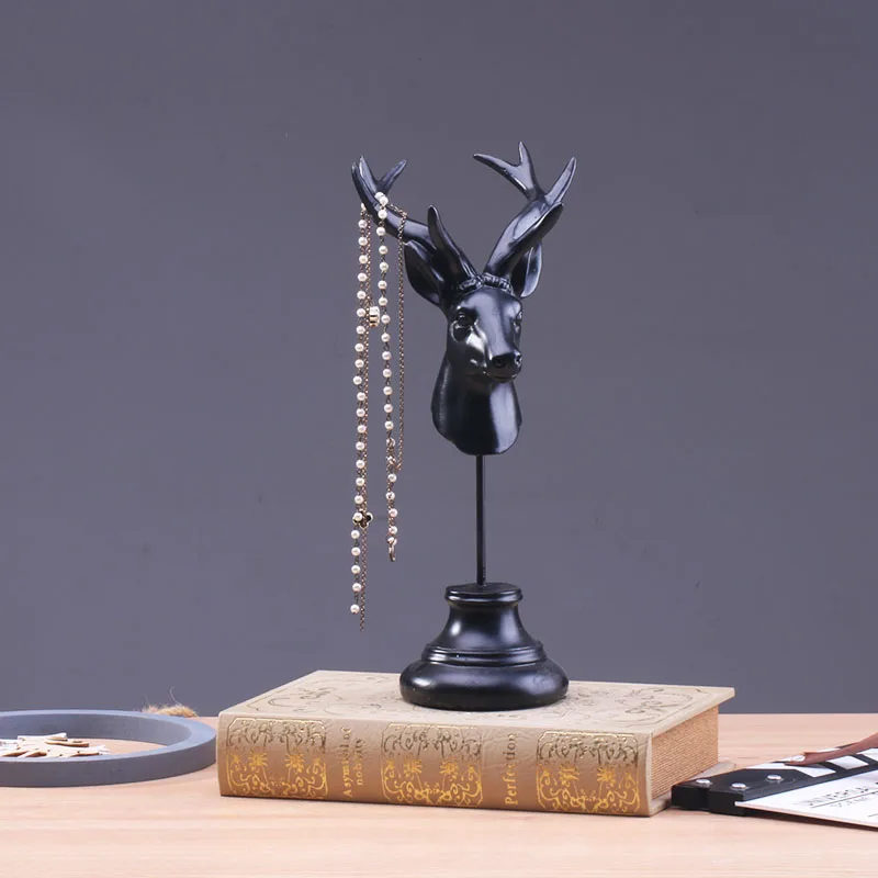 Страна винтажная Скандинавская полимерная миниатюрная голова оленя Лось