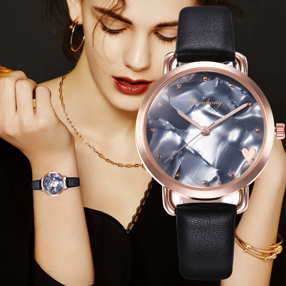 

Zegarek Damski Women Fashion Watch Quartz Leather Ladies Wristwatches New Brand Simple Small Dial Woman Clock Montre Femme