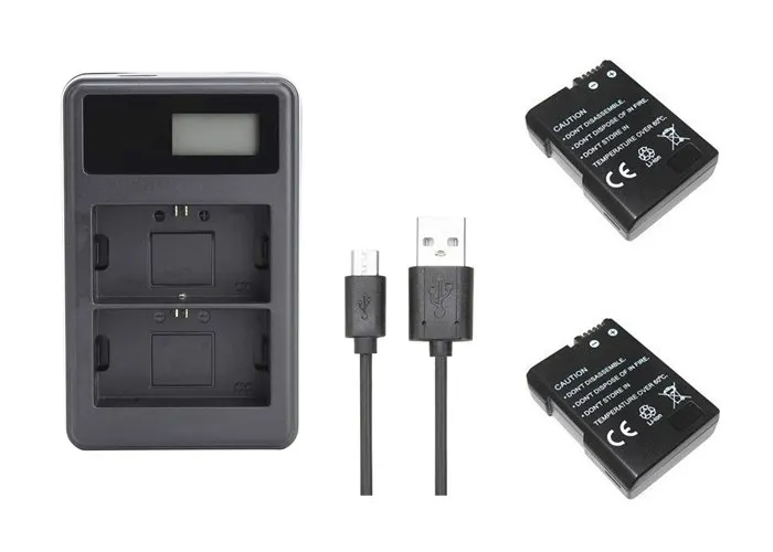 2X EN-EL14 EN-EL14a EN EL14 EL14 1500 mAh Батарея+ USB Зарядное устройство для Nikon D3400, D5500, D5300, D5200, D3500, D3300, D5100, D3100, Df - Цвет: Цвет: желтый