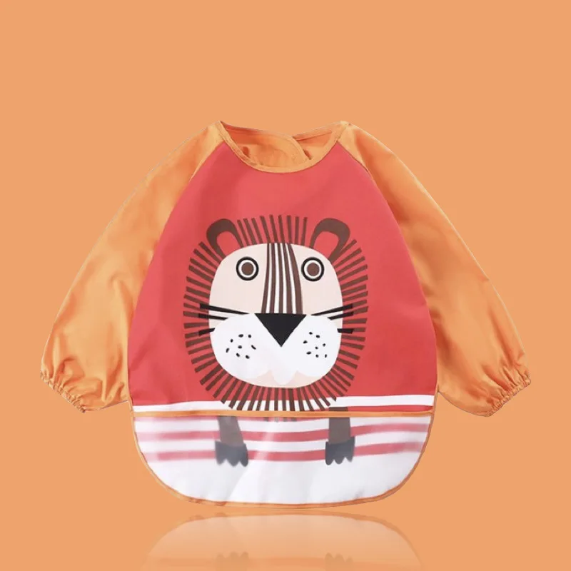 Милые детские нагрудники с героями мультфильмов непромокаемые для детей едят