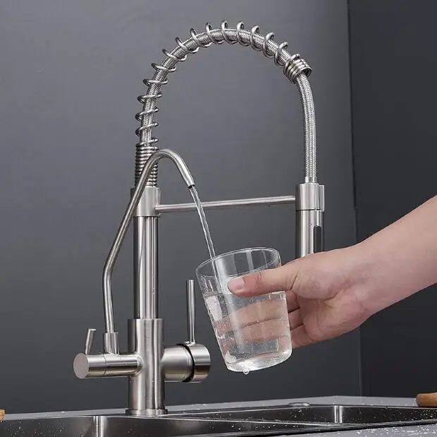 Смесители для кухни новый европейский хромированный кран с фильтром воды