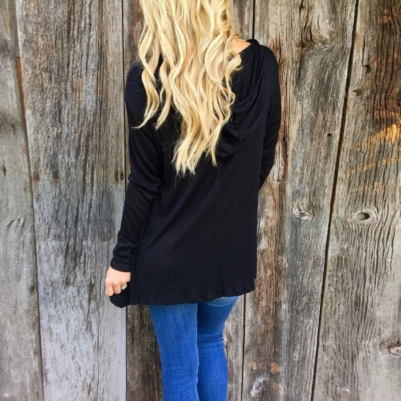 Женская Асимметричная Повседневная Свободная рубашка в стиле бохо на шнуровке с