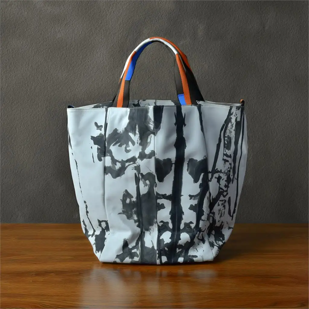 

Women Genuine Leather Shoulder Bags Causal Vintage High Quality Soft Cowhide Handbag Shopping Bucket Large Hobos Tote