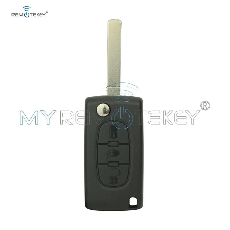 

Remtekey CE0536 Flip remote key shell case for Citroen Peugeot VA2 3 button middle Light button