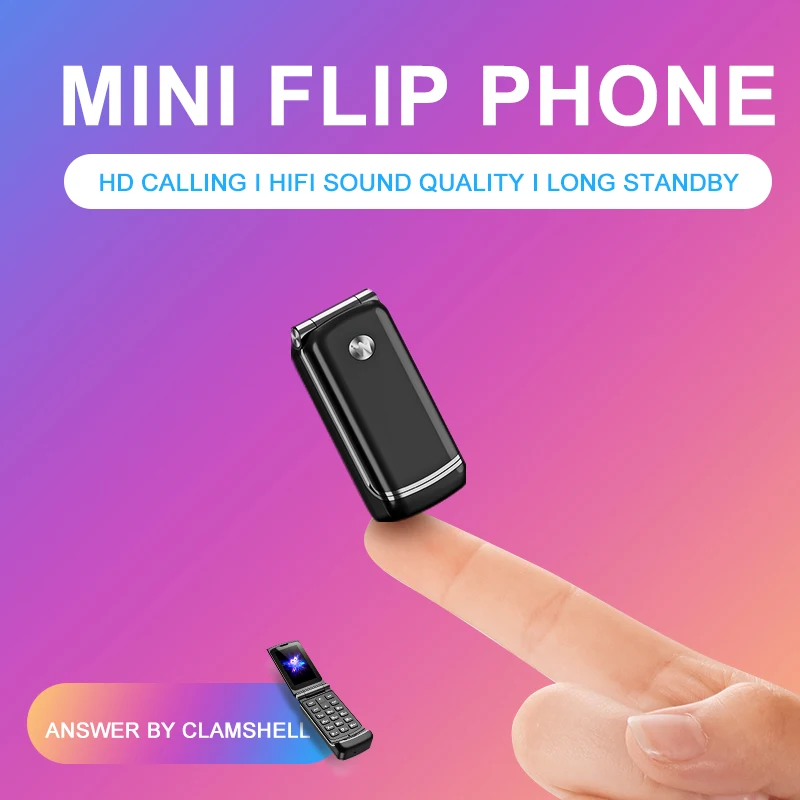 

F1 Small Mini Flip Mobile Phones Push Button Telephone Bluetooth Dialer Clamshell Unlocked Cheap Cell Phone Without Camera PK J9