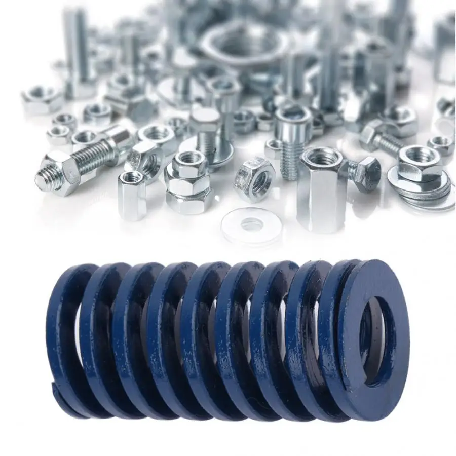 2 шт. пружина для пресс форм легкая нагрузка спиральная компрессионная синяя OD 22