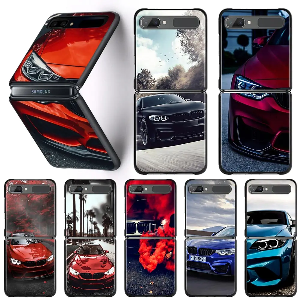 Blue Red-Bmw Phone Case For Samsung Galaxy Z Flip3 5G Back PC Case For Samsung Z Flip Capa Black Shell Hard Fundas