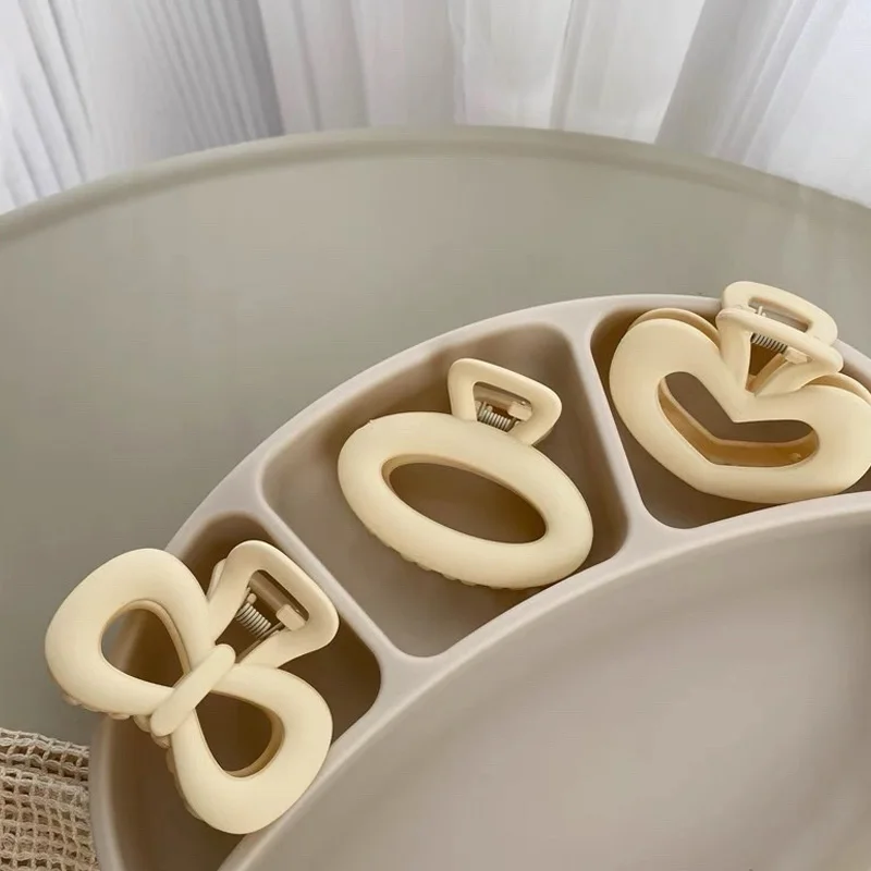 

Women Fashion Plastic Hair Claws Hair Clamps Crab Geometric Multiple Style White Hair Clips Fashion Accessories Ornament