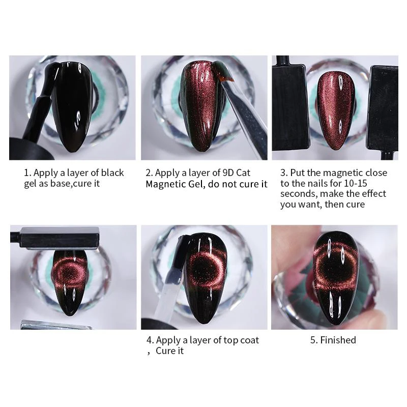 Магнитный 9D кошка УФ гель для ногтей Nail Art Лаки к требованиям заказчика