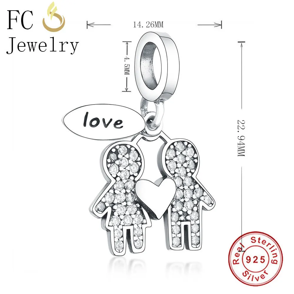 FC ювелирные изделия подходят оригинальный бренд браслет Pulsera Стерлинговое