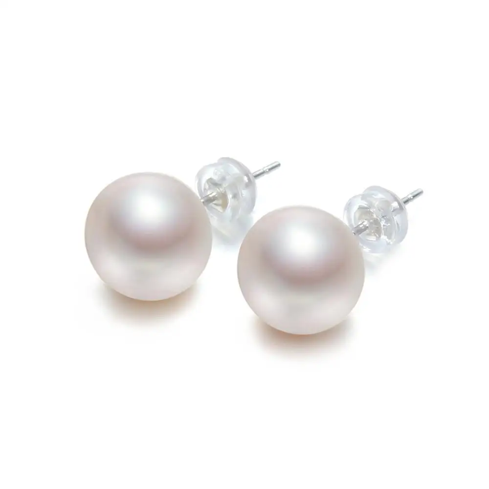 Серьги гвоздики для Для женщин реальные 925 пробы серебряные серьги с жемчугом