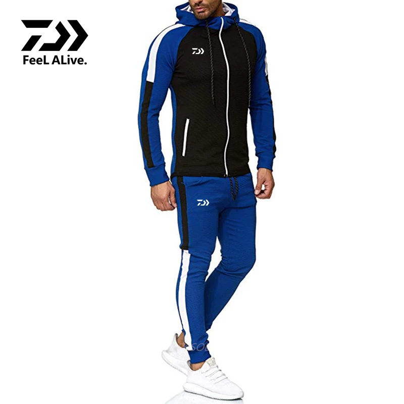 

Daiwa Spring Autumn Trend Fishing Clothes Long Sleeve Hooded Fishing Suits Outdoor Sport Windproof Fishing Set Men's Jackets